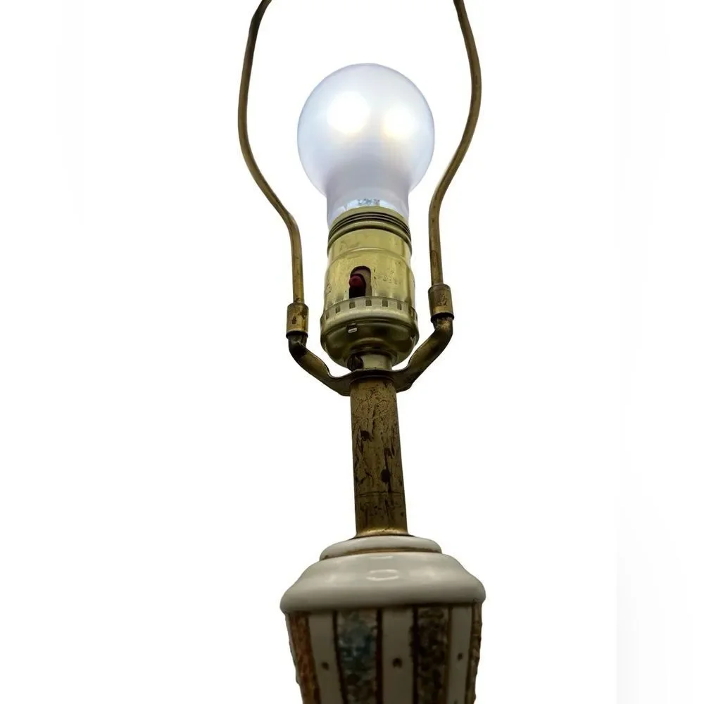 Vintage 1960s Mid-Century Modern Atomic Ceramic Genie Bottle Table Lamp